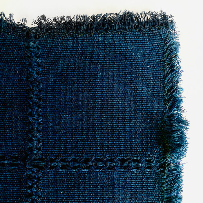 Pedal Loom Handwoven Cotton Napkins - Midnight Blue - Set of 4