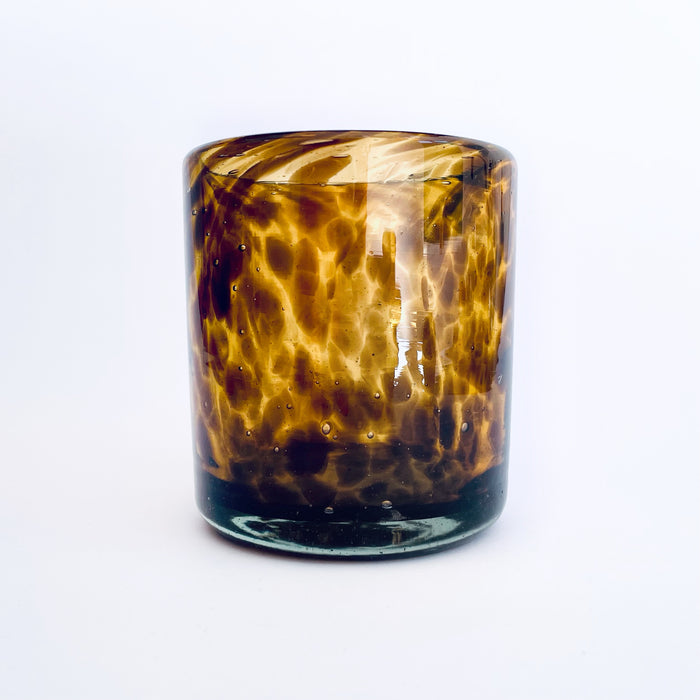Blown Glass Tumbler With Speckles