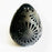 Black Clay Carved Candelholder - Egg Shaped - Large