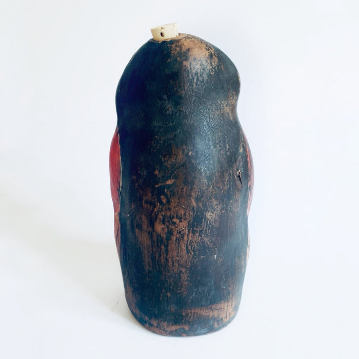 Painted Clay Monkey Mezcal Bottle - Chango Mezcalero - Medium - Pañuelito Amarillo