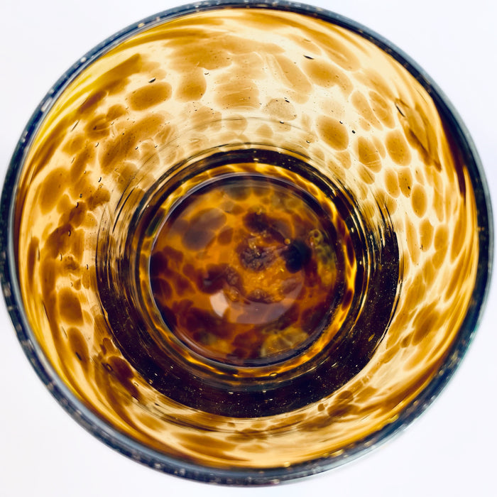Blown Glass Tumbler With Speckles