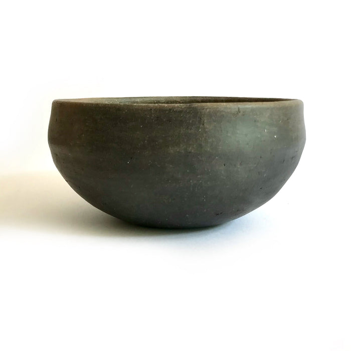 Brown Smoked Clay Bowl 6” - Glazed