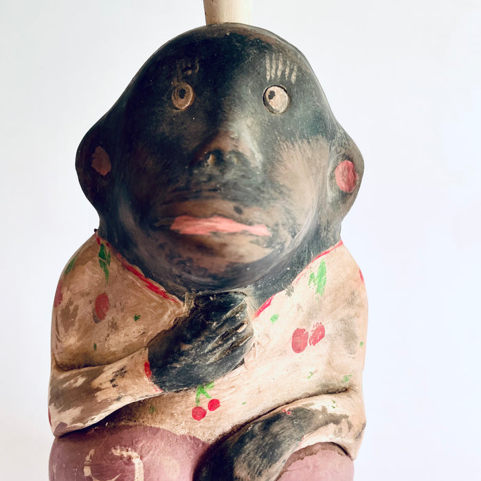 Painted Clay Monkey Mezcal Bottle - Chango Mezcalero - Large - Cerecita