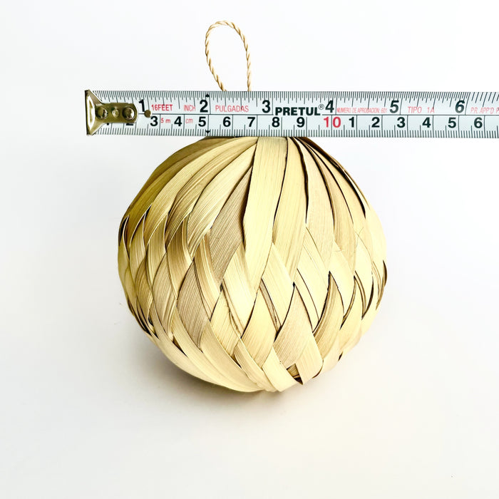 Palm Fiber Ornamental Sphere - Natural
