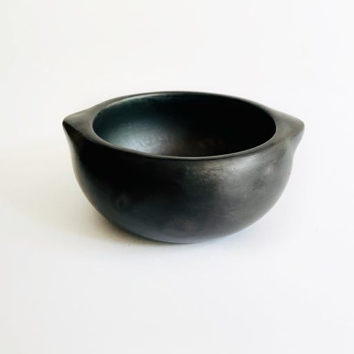 Black Clay Bowl with Small Handles