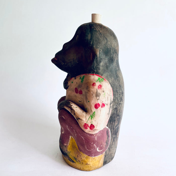 Painted Clay Monkey Mezcal Bottle - Chango Mezcalero - Large - Cerecita