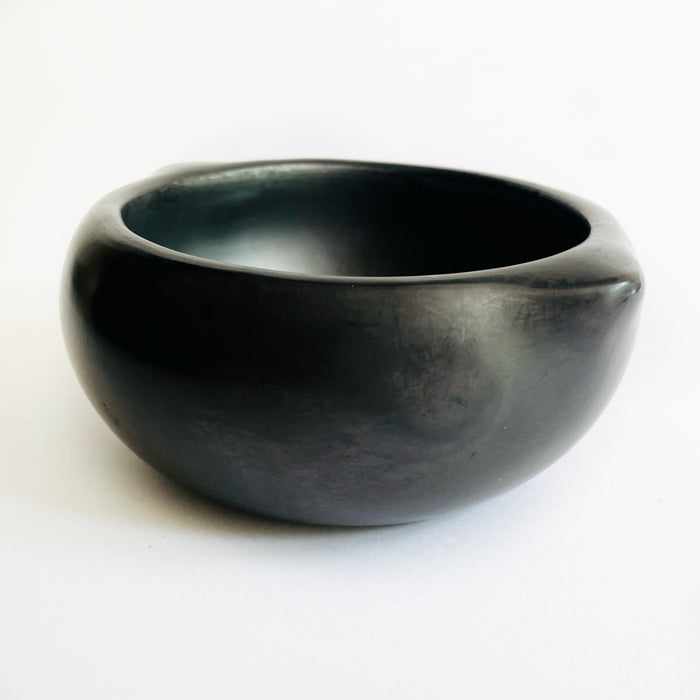 Black Clay Bowl with Small Handles