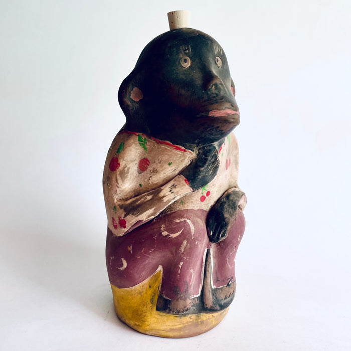 Painted Clay Monkey Mezcal Bottle - Chango Mezcalero - Large - Cerecita