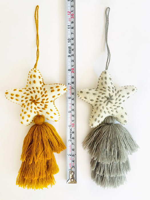 Star - Christmas Tree Decoration -  Wool
