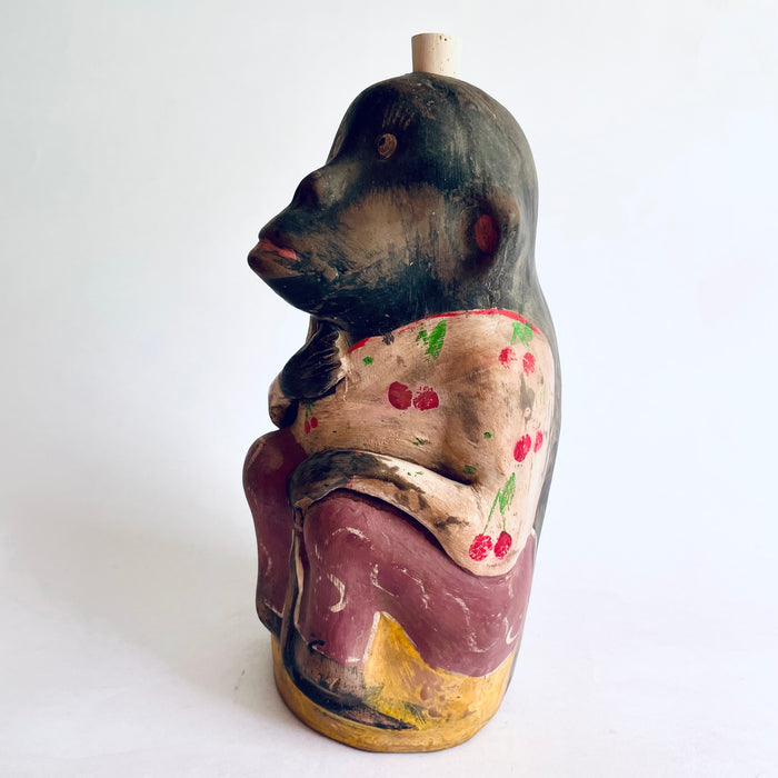 Painted Clay Monkey Mezcal Bottle - Chango Mezcalero - Large - Cerecita