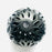 Black Clay Carved Candelholder  H4" D6"