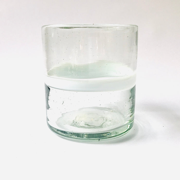 Mexico 1492 - Blown Glass Tumbler with White filament