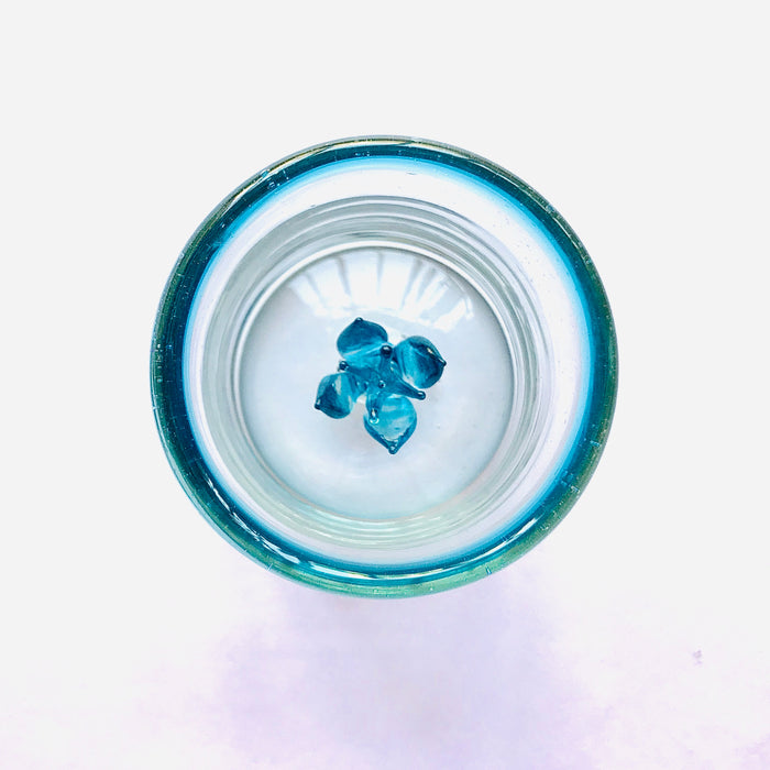 Blown Glass Tequila Shot Glasses with Agave - Pack of 6