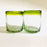 Blown Glass Tumbler With Colored Rim