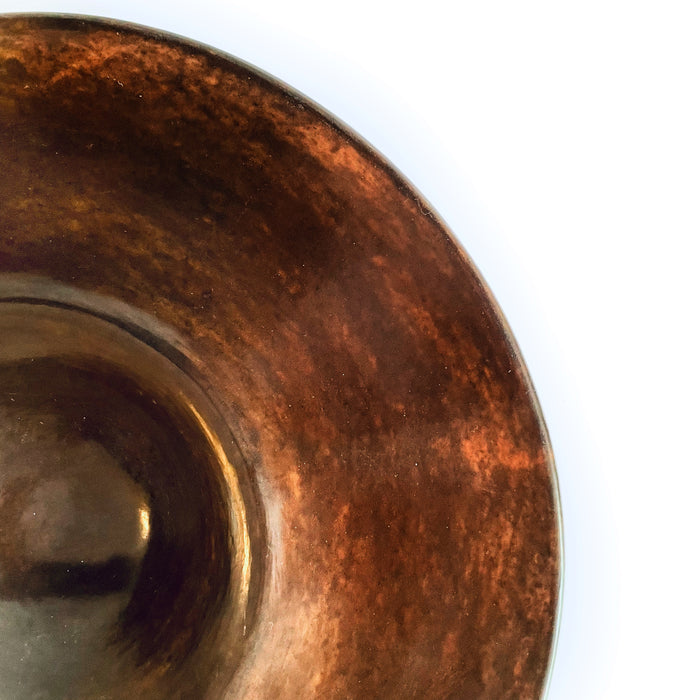 Burnished Clay Deep Plate - Large - Brown