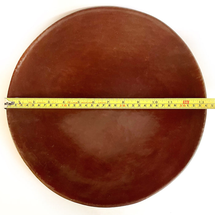 Burnished Clay Serving Plate - Large - Brown
