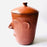 Red Clay Lidded Jar with Face