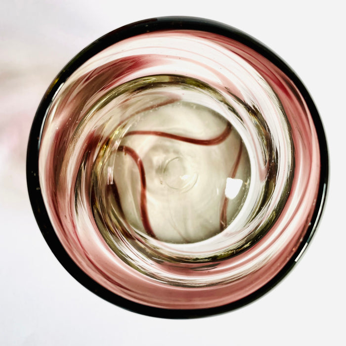 Blown Glass Swirl Tumbler