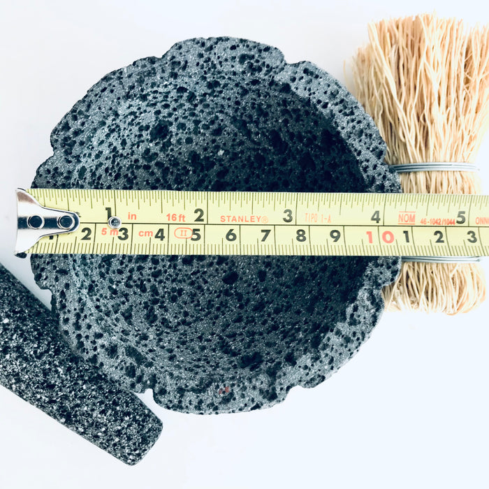 Volcanic Rock Mortar & Pestle - Mini Molcajete - Pumpkin