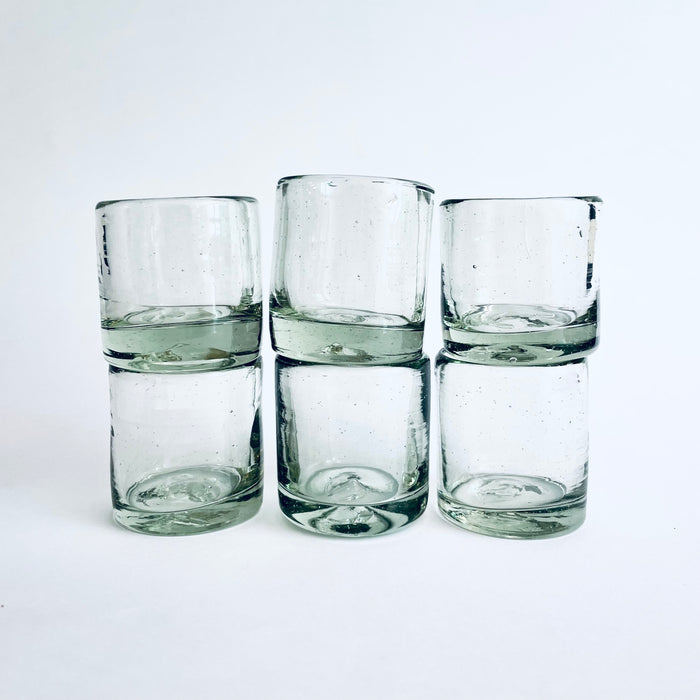 Blown Glass Tequila Shot Glasses - Pack of 6