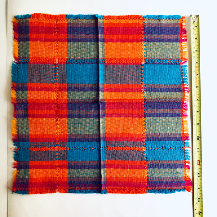 Pedal Loom Handwoven Cotton Napkins - Sunset - Set of 4