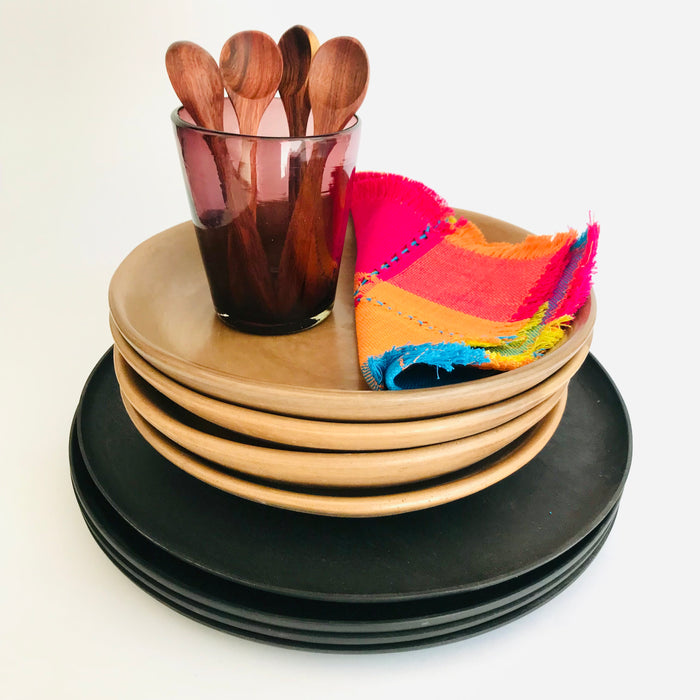 Wooden Base Plates - Black Cedar - Set of 4
