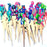 Mexico 1492: Painted Wooden Bird Shaped Picks. Ideal for serving cheese cubes, olives, or appetizers of any kind, but also the lemon slices with tequila, or the orange slices with a smooth, smoky mezcal shot. Colorful, hand-painted, with the bird pattern, this Oaxacan basic utensil, so simple in function but so rich in visual effect, enlightens your reunions like no other pick can.