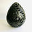 Black Clay Carved Candelholder - Egg Shaped - Large