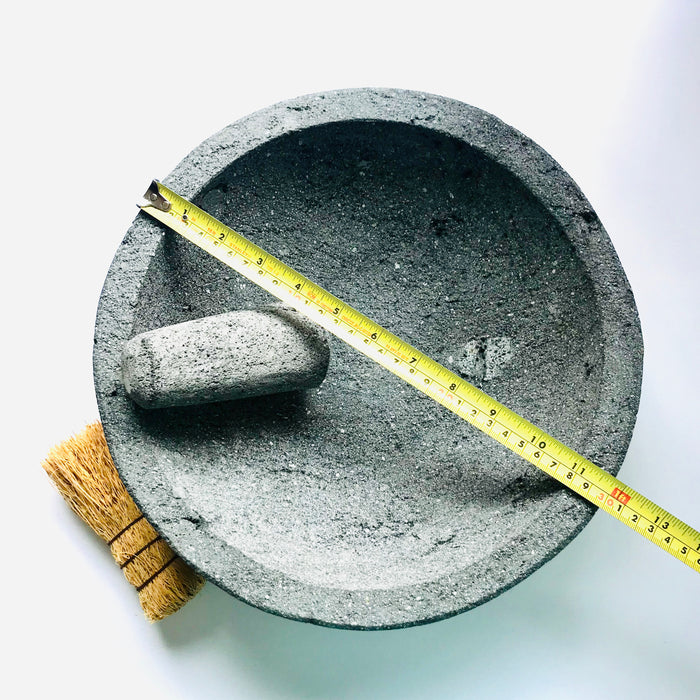 Volcanic Mortar & Pestle - Molcajete - Chalicelike Base - Large 12”