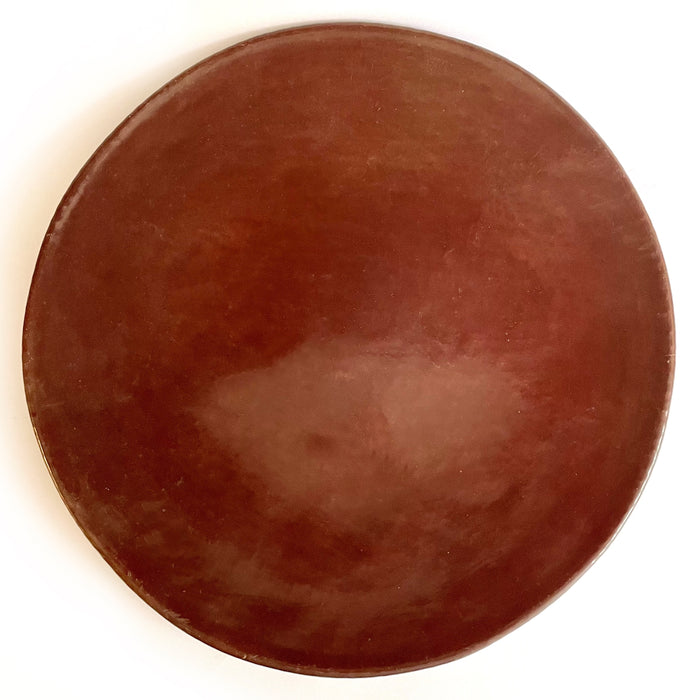 Burnished Clay Serving Plate - Large - Brown