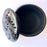 Mexico 1492 - round black clay sugar bowls with carved lids. Hand made and carved in Oaxaca. 