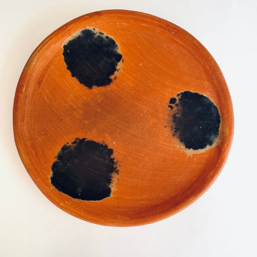 Red Clay Comal with Spots & Stains