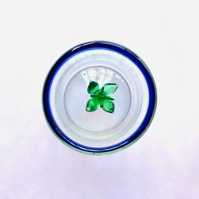 Blown Glass Tequila Shot Glasses with Agave - Pack of 6