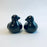 Black Clay Dove Shaped Salt and Pepper Shaker Set