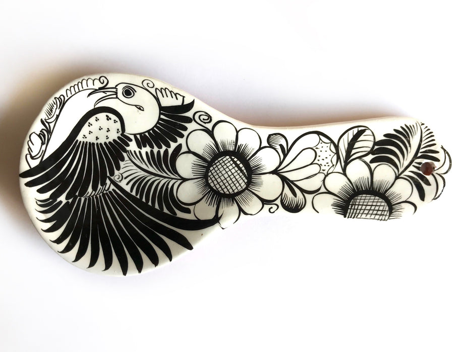 Hand-Painted Glazed Spoon Holder (Spoon Rest)