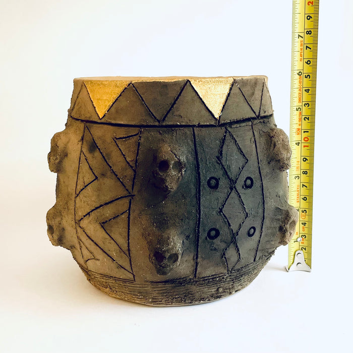 Smoked Clay Tzompantli Bowl - Large