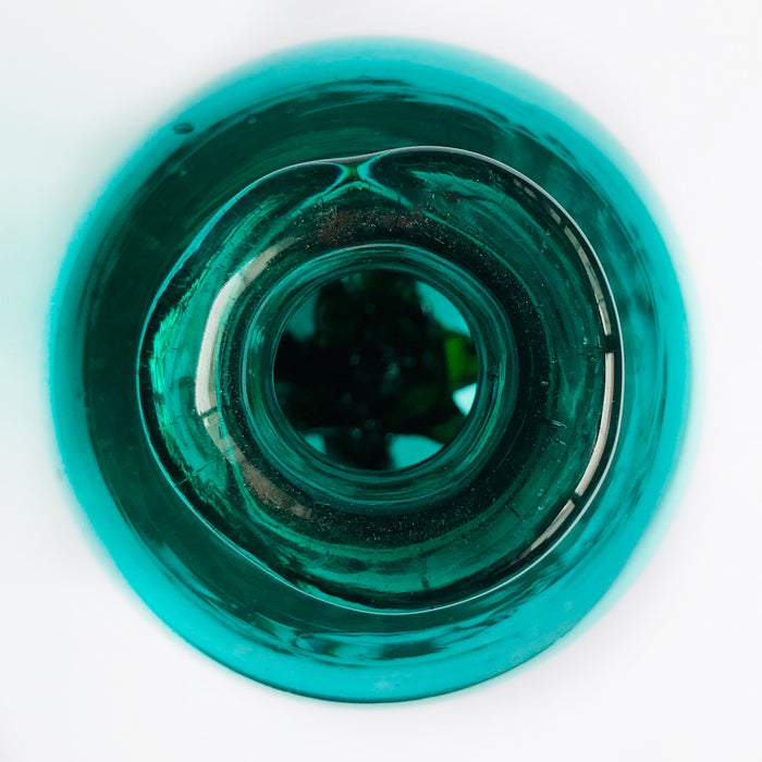Blown Glass Tequila / Mezcal Bottle with Agave