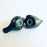 Black Clay Sparrow Shaped Salt and Pepper Shaker Set