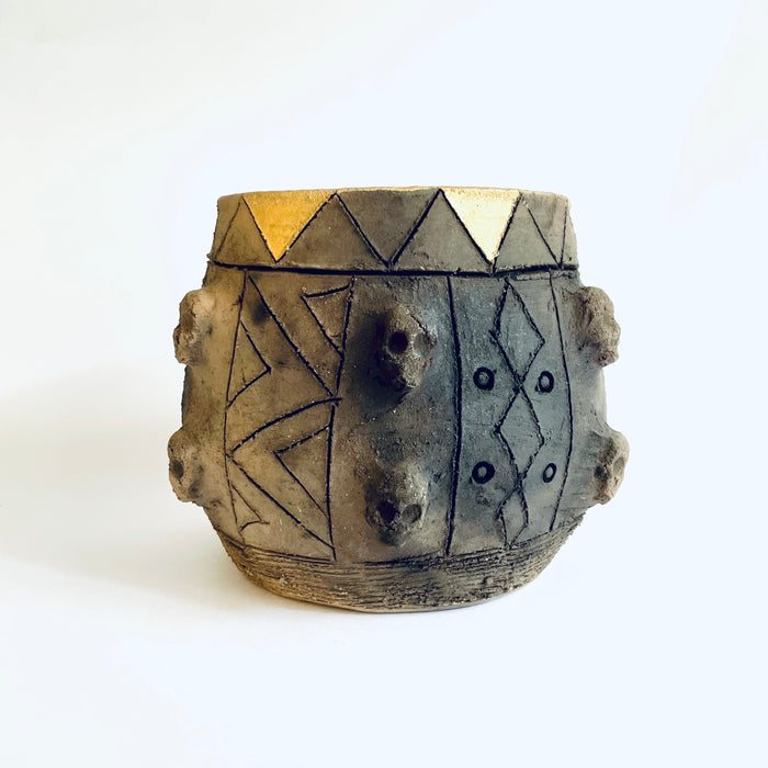 Smoked Clay Tzompantli Bowl - Large