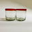 Blown Glass Tumbler With Colored Rim