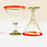 Blown Glass Margarita/Martini Glass With Colored Rim