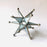 Mexico 1492 - Tinplate borders and colored glass star can be a stunning detail on your table, mantelpiece, nightstand, an amazing Christmas tree ornament, or a garland pendant.  