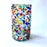 Mexico 1492 - Cylindric, hand blown glasses, handmade in Mexico, the essential ingredient of every gathering. Confetti glass made with hundreds of tiny, melted pieces of colored glass, feels bumpy but smooth. 