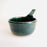Hand-Painted and Glazed Pot with Handle - Cazuela Sartén - Green