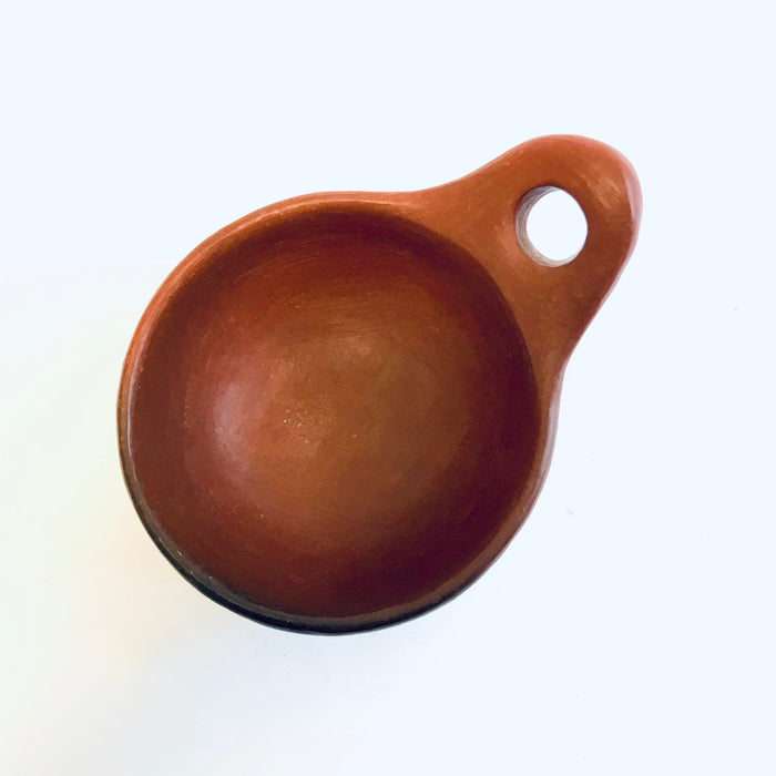 Red Clay Bowl with a Handle
