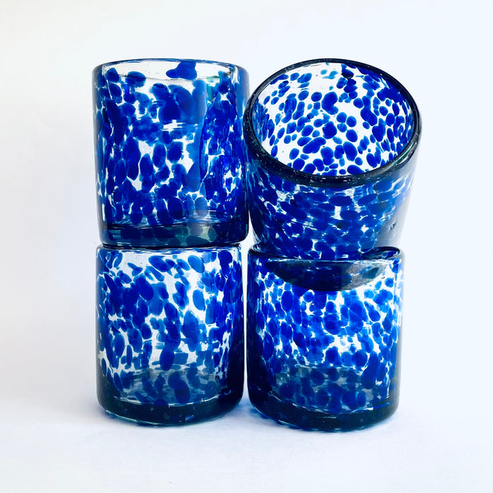 Blown Glass Tumbler With Speckles