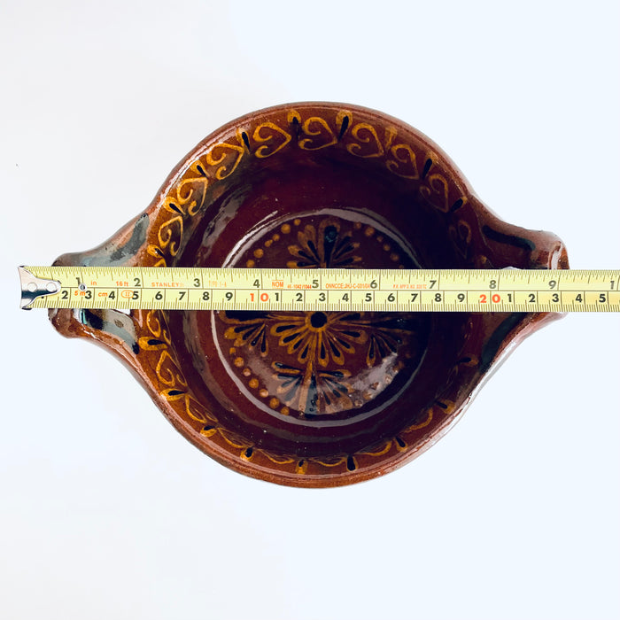 Hand-Painted and Glazed Pot - Cazuela - Small