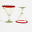 Blown Glass Margarita/Martini Glass With Colored Rim