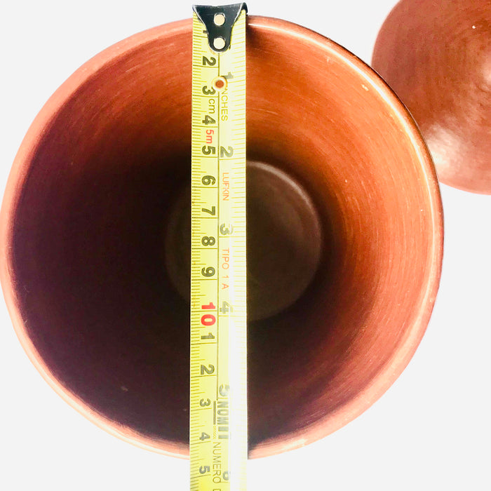 Red Clay Lidded Jar with Face