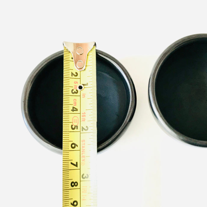 Black Clay Mezcal Copita - Wide with Straight Edges